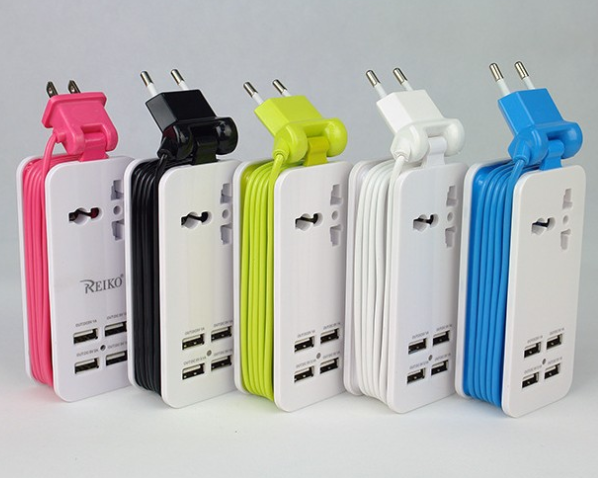 Multi-port plug-in mobile phone charger USB USB fast charge four-in-one plug