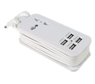 Multi-port plug-in mobile phone charger USB USB fast charge four-in-one plug